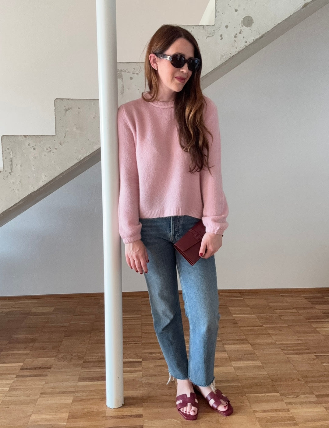 Baby-Alpaka-Pullover - Rosa