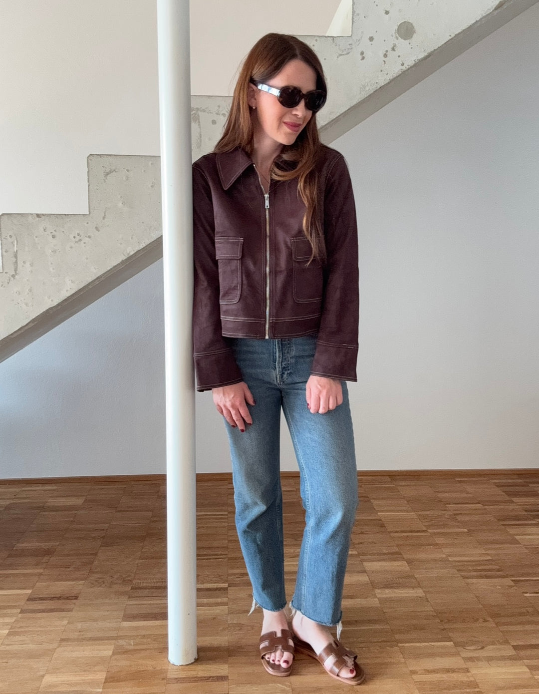 Verkürzte Jacke - Schoko
