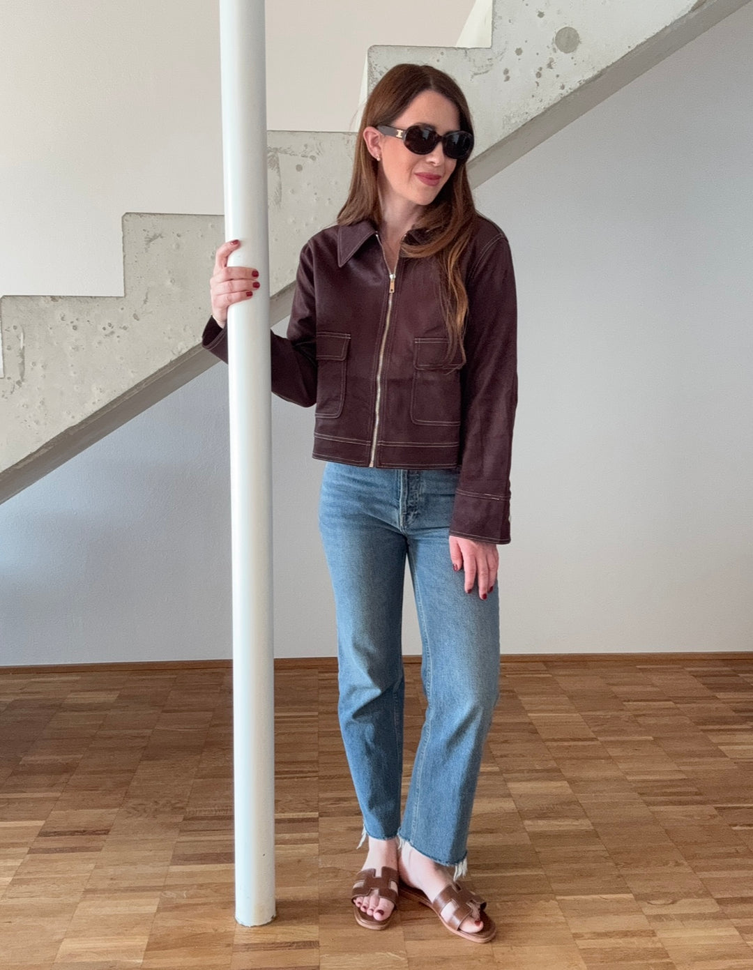 Verkürzte Jacke - Schoko