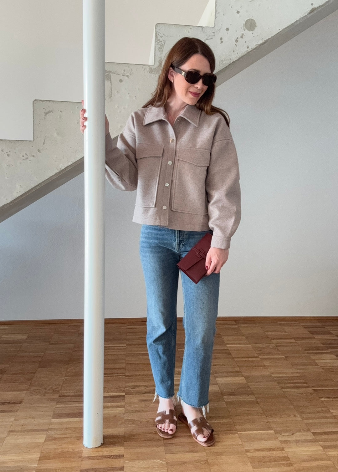 Kurze Jacke - Taupe