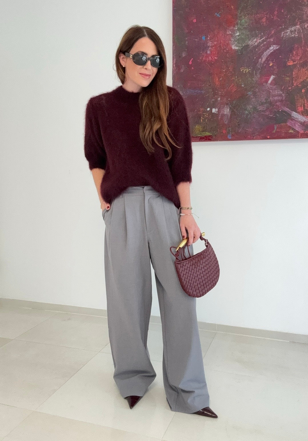 Stoffhose - Grau