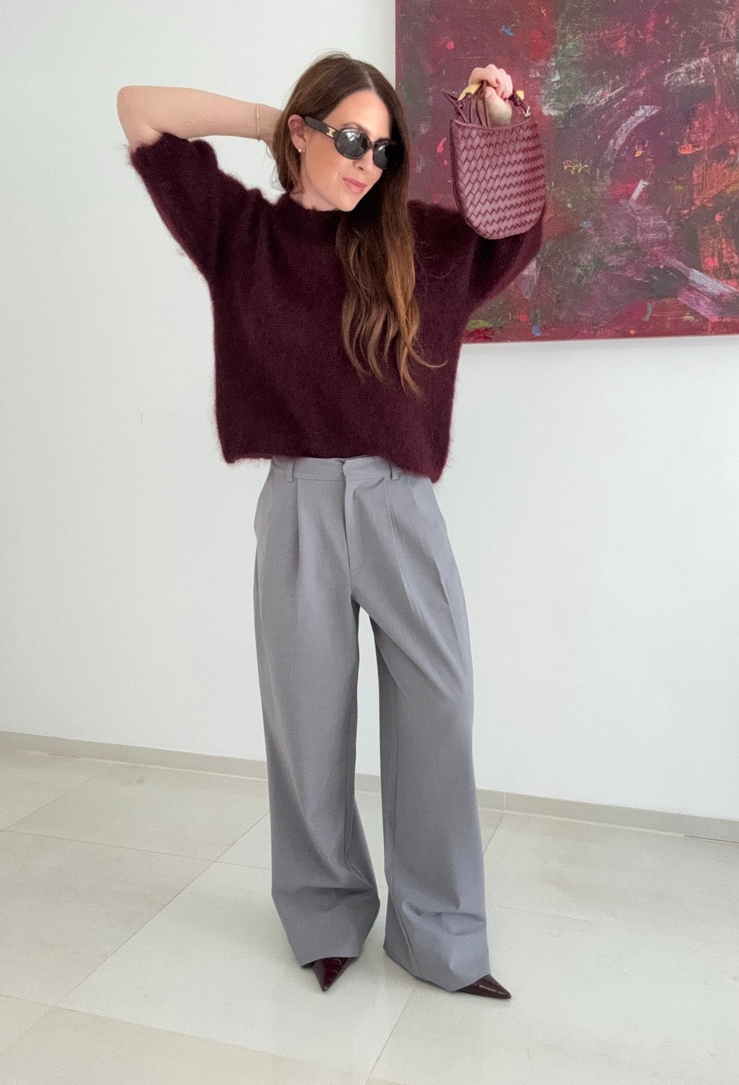 Stoffhose - Grau