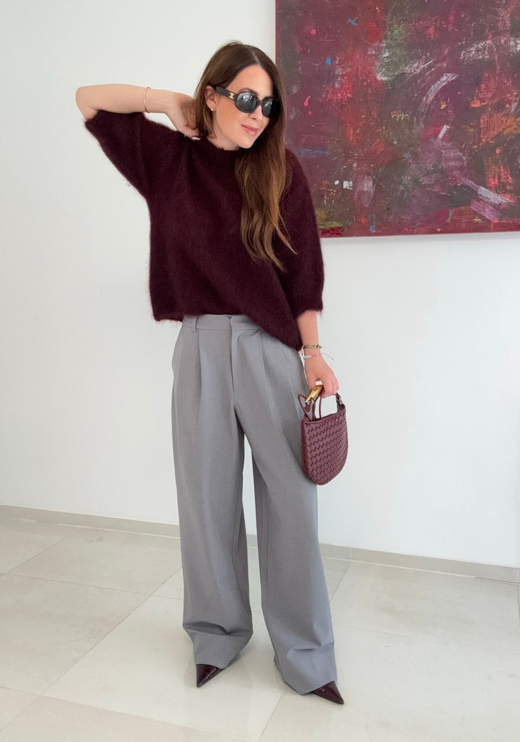 Stoffhose - Grau