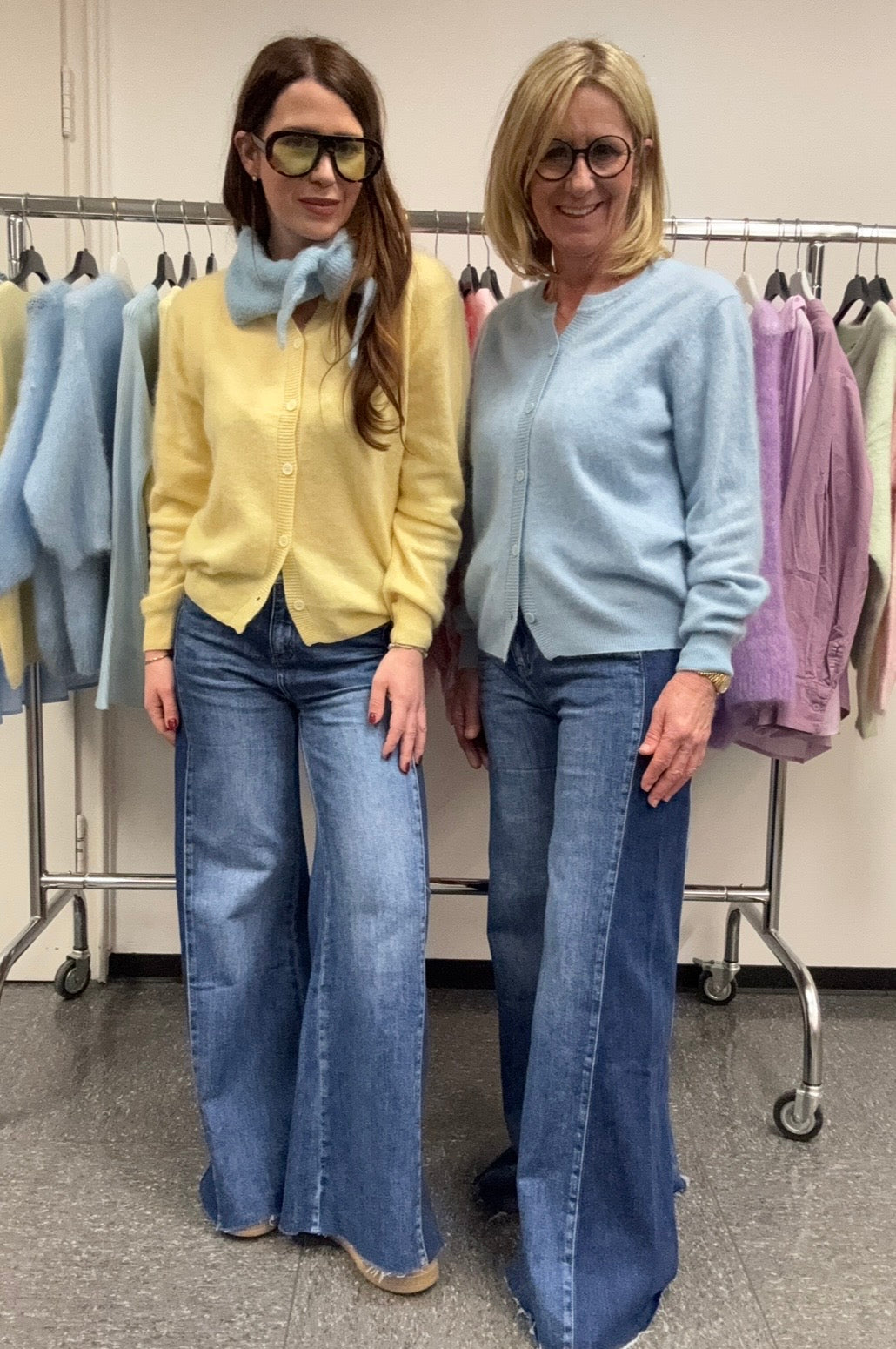 Ausgestellte Jeans - Blau