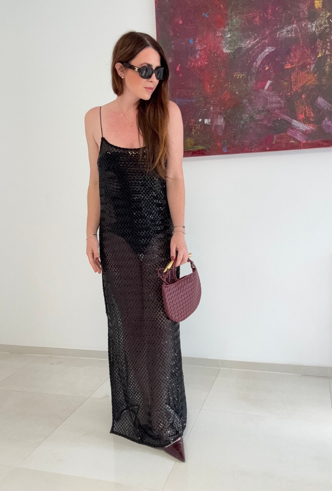 Transparentes Kleid - Schwarz