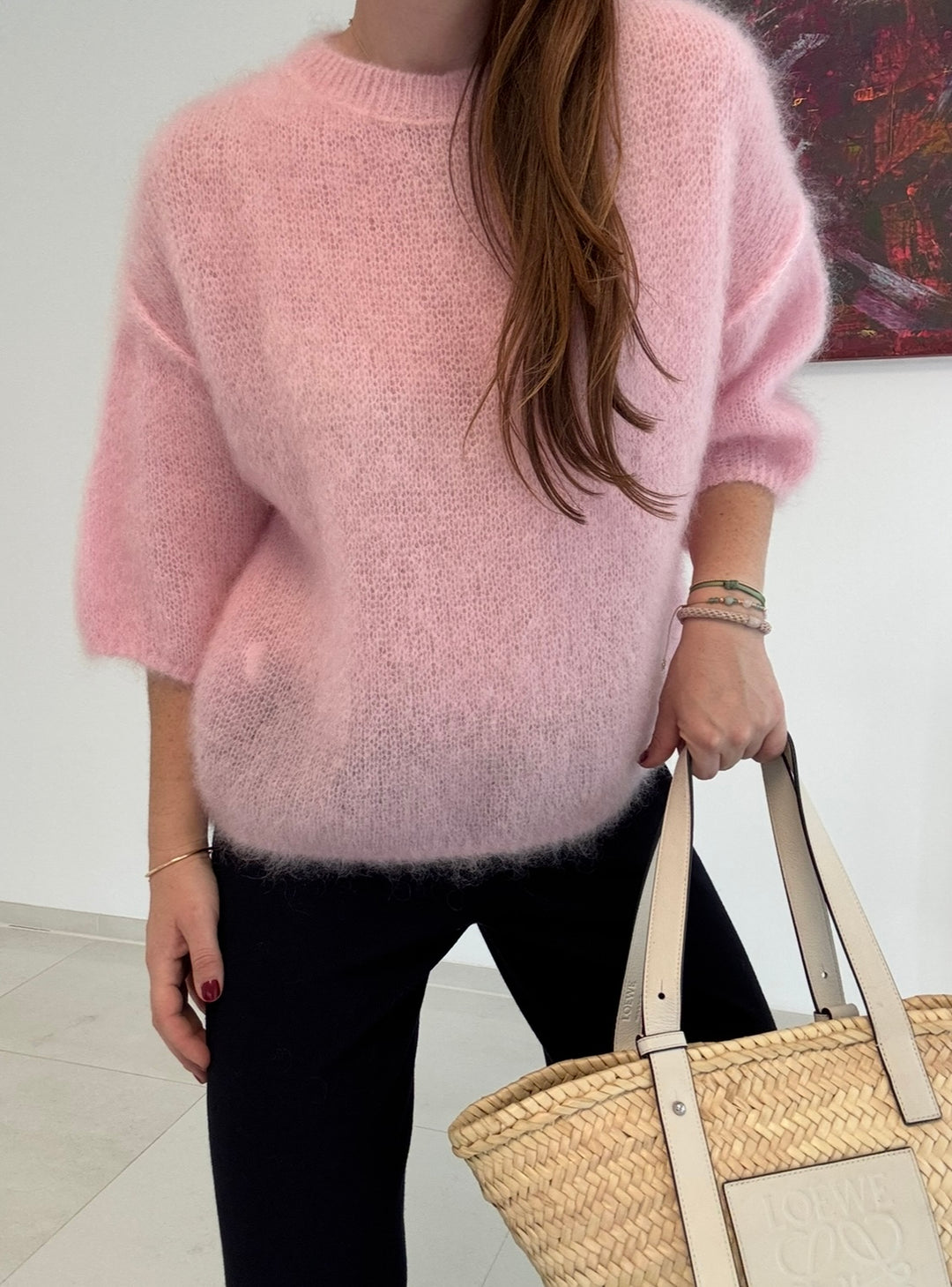 Mohair Shirt - Rosa (mit Naht)