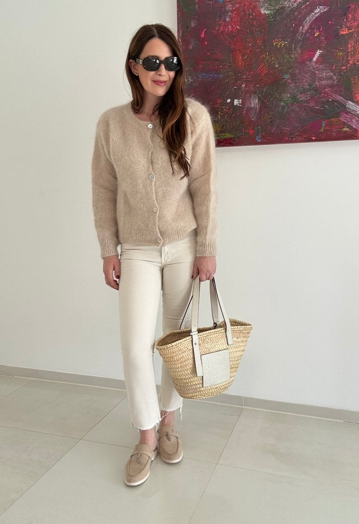 Mohair-Cardigan - Creme