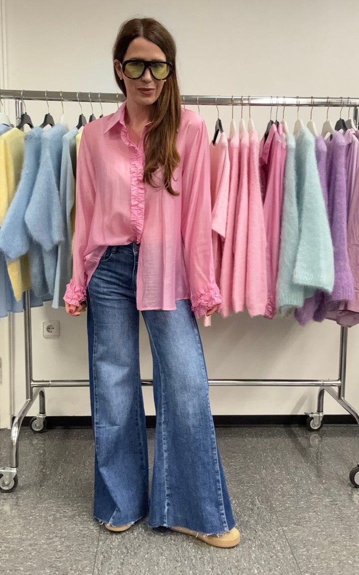 Dünne Bluse - Pink
