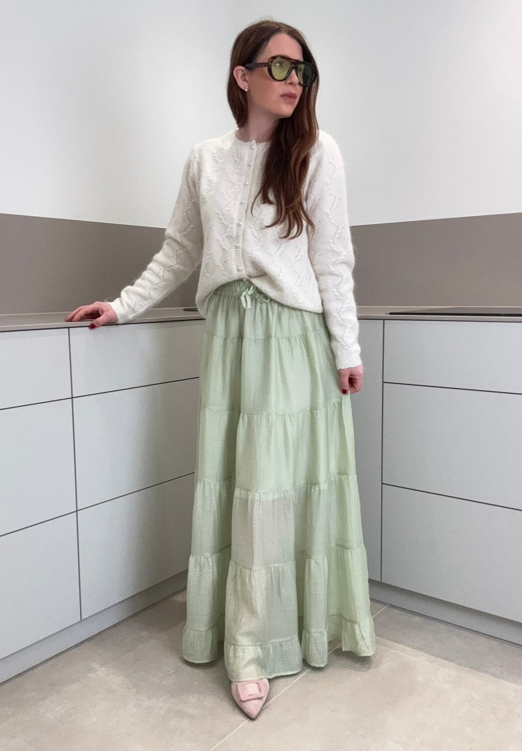 Verspielter Cardigan - Creme