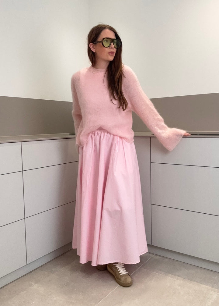 Dünner Mohairpullover - Rosa