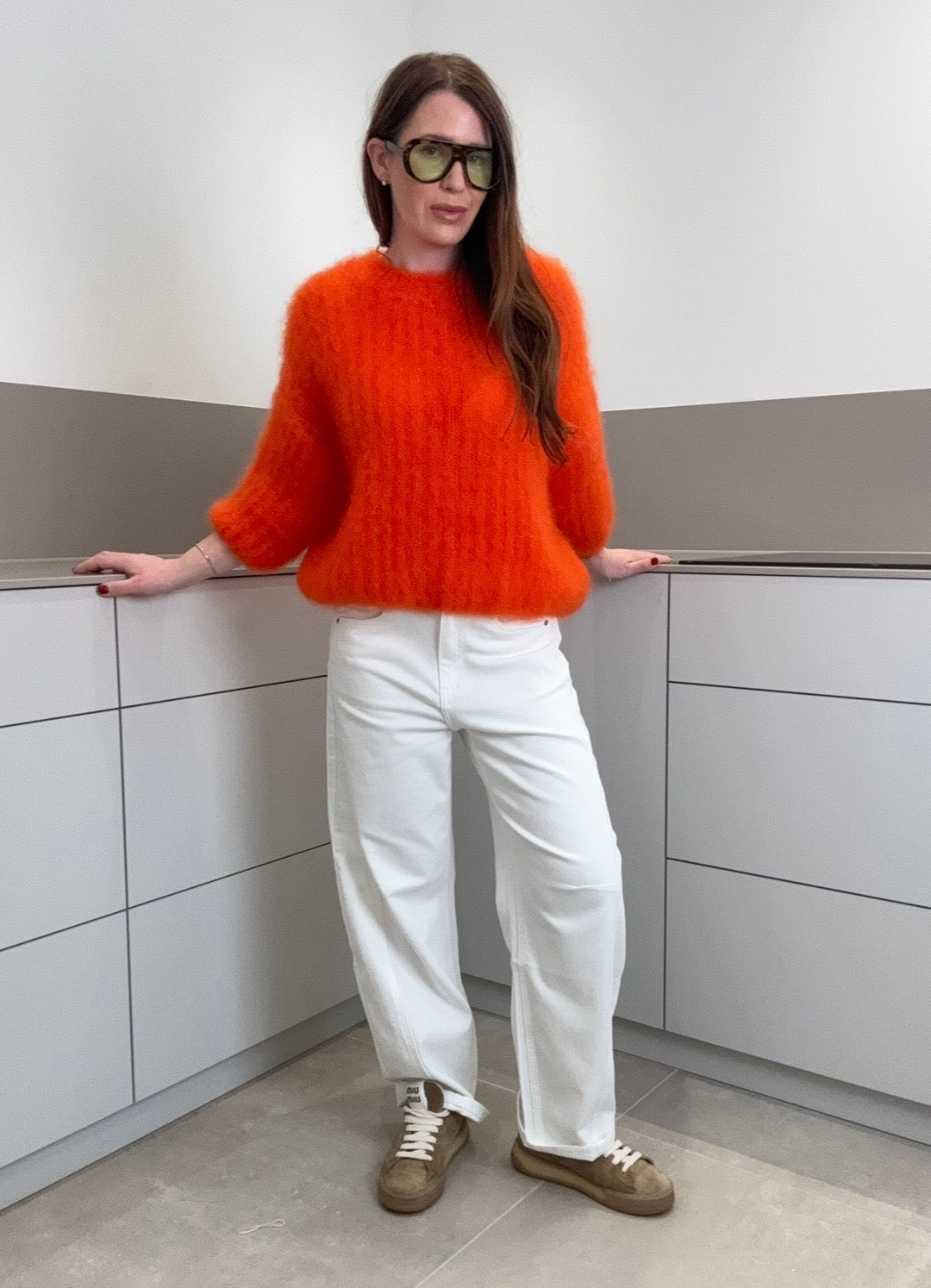 Mohair-Shirt - Orange