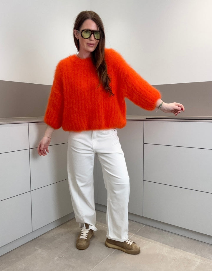 Mohair-Shirt - Orange