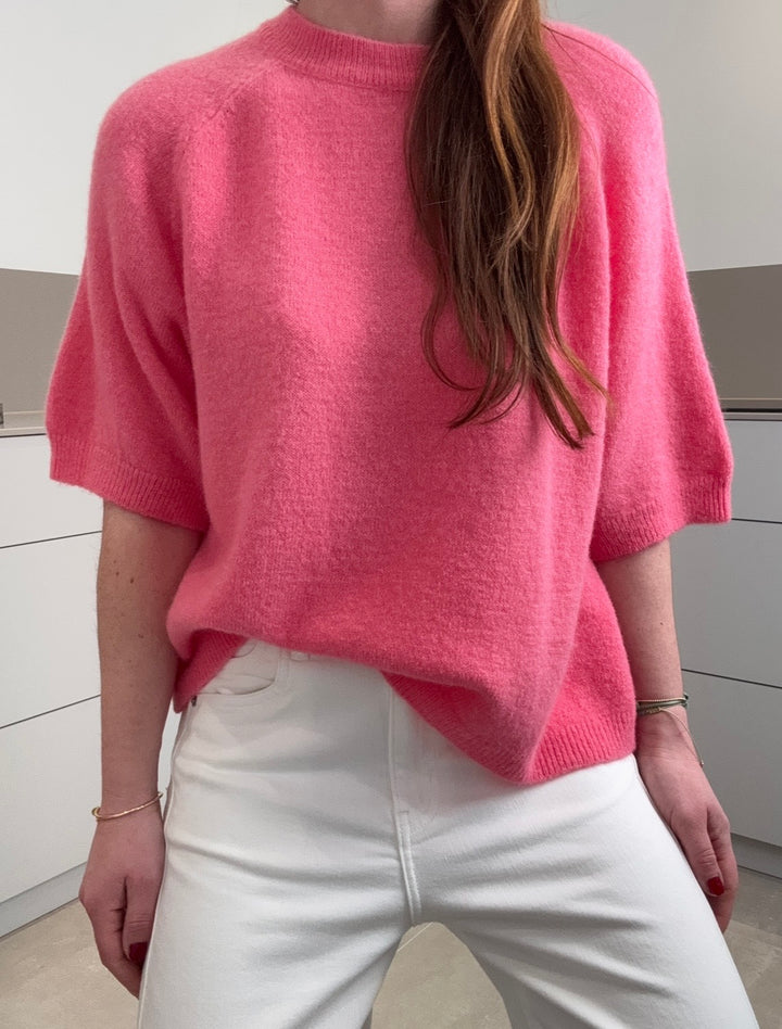 Strickshirt mit Baby-Alpaka - Rosa/Pink