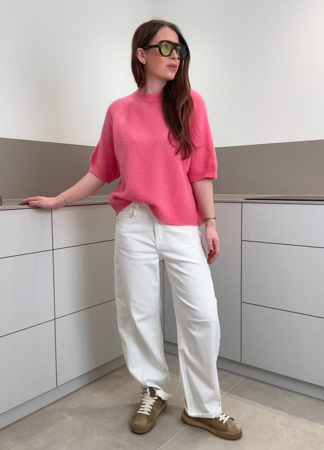 Strickshirt mit Baby-Alpaka - Rosa/Pink