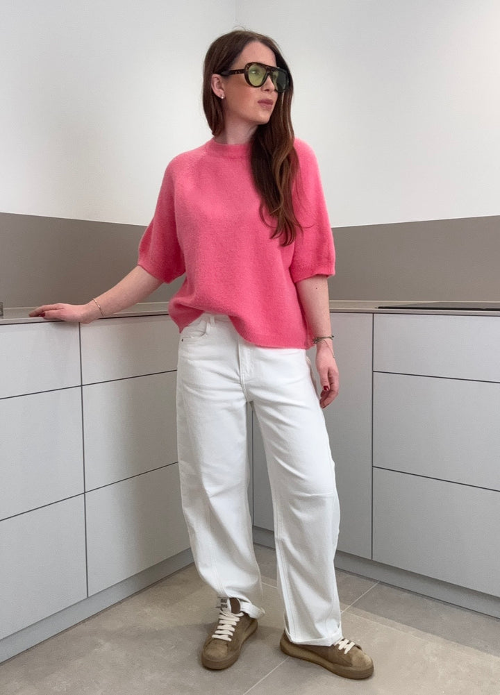 Strickshirt mit Baby-Alpaka - Rosa/Pink