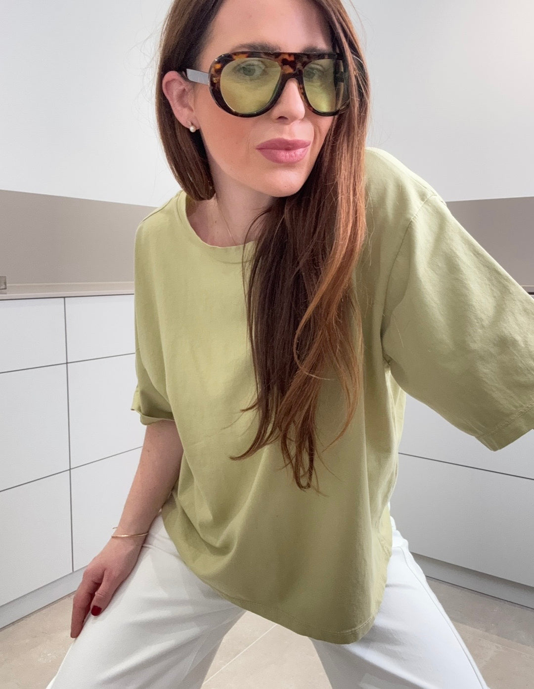 Baumwoll-Shirt - Lime
