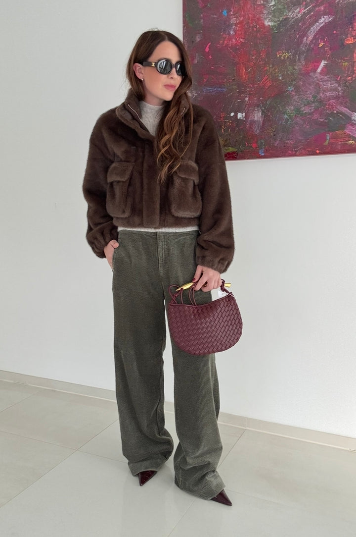 Cordhose - Grün
