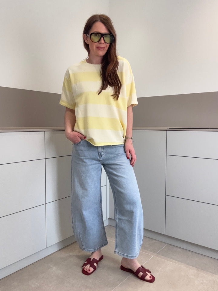 Gestreiftes Shirt - Gelb