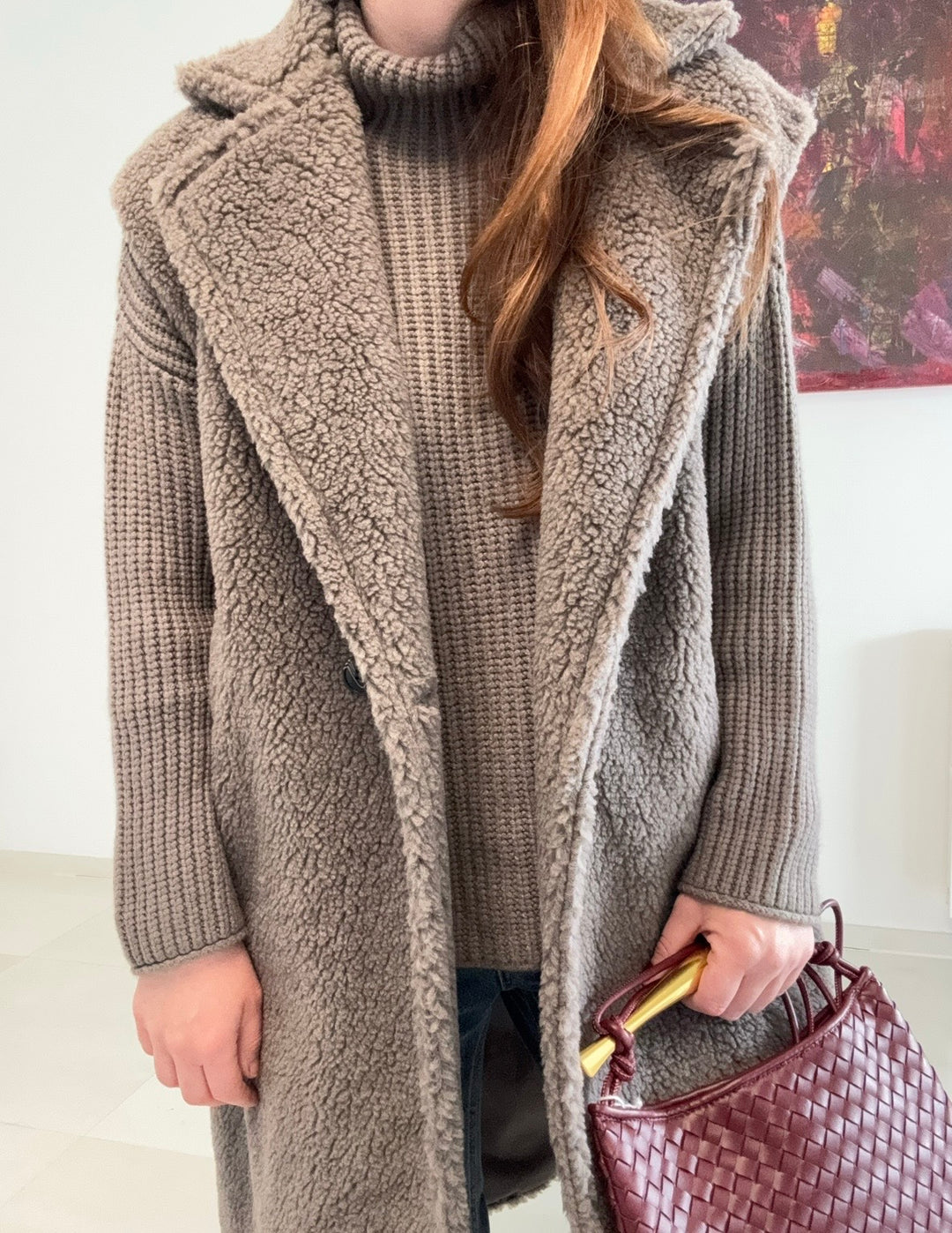 Maxi-Weste - Taupe