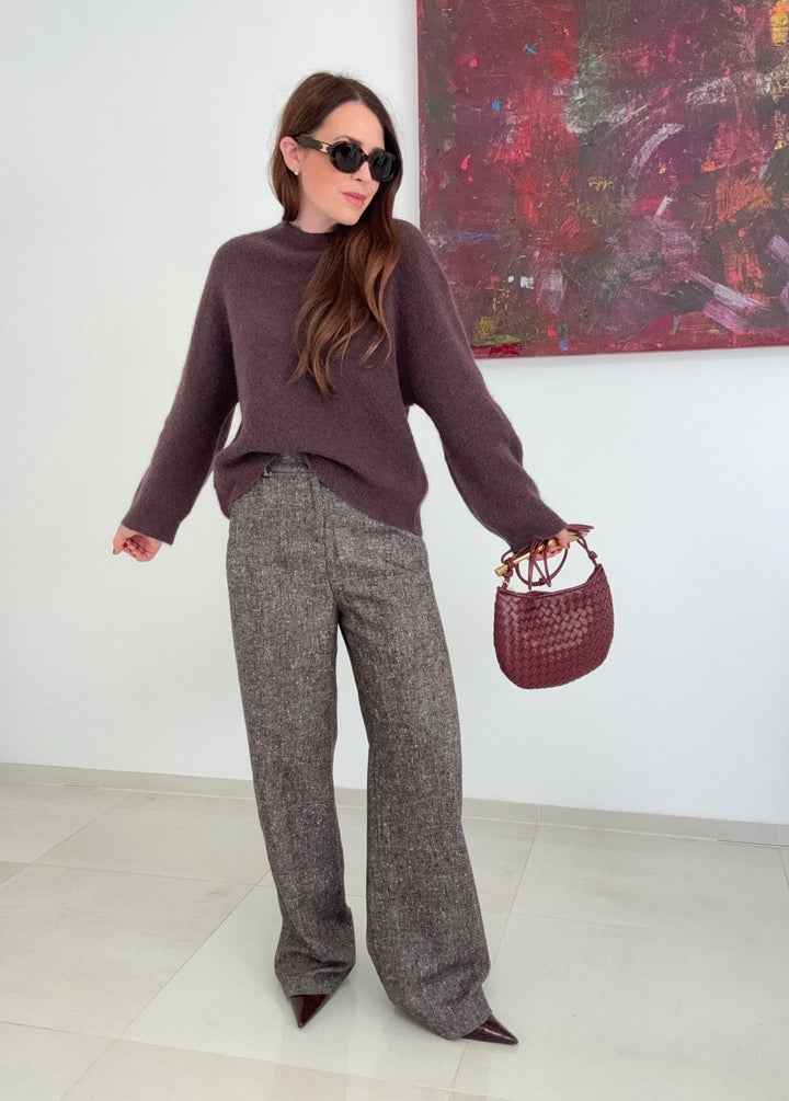 Baby-Alpaka-Pullover - Braun