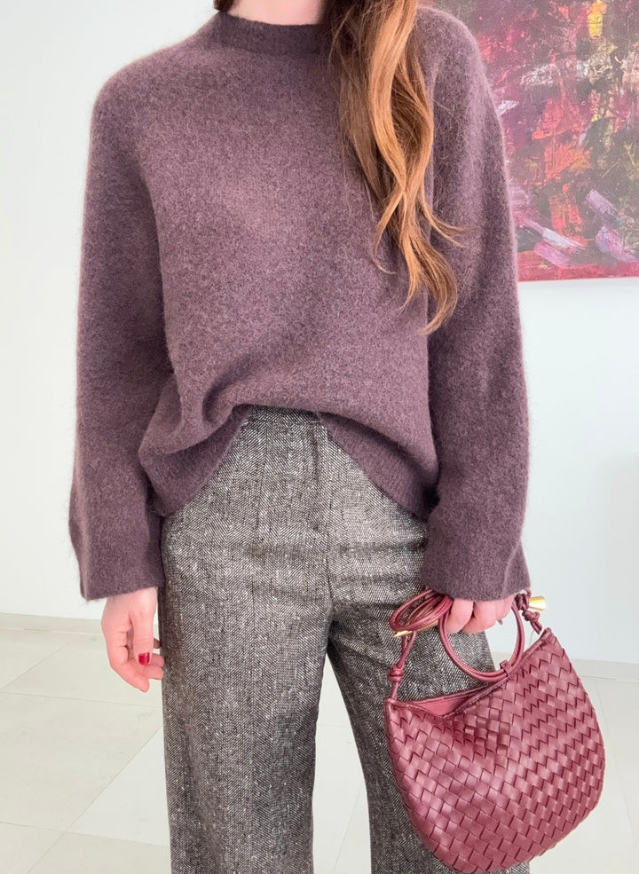 Baby-Alpaka-Pullover - Braun