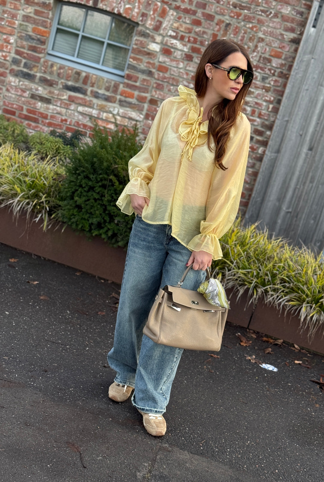 Verspielte Bluse - Gelb