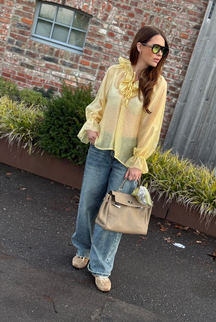 Verspielte Bluse - Gelb