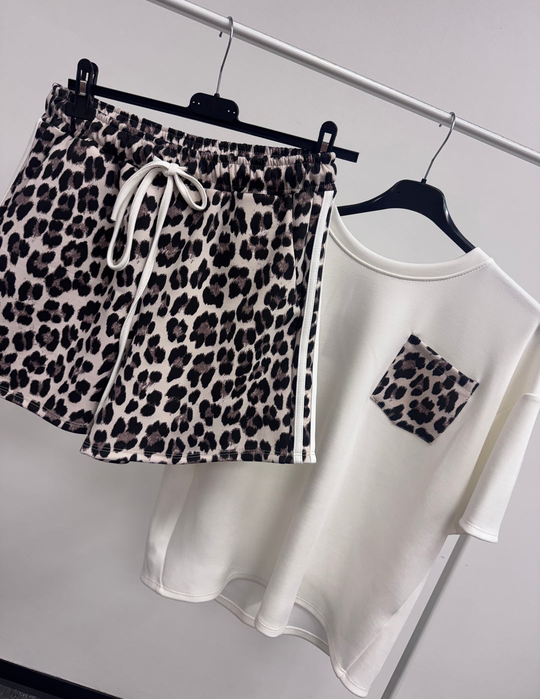 Set mit Print - Weiß