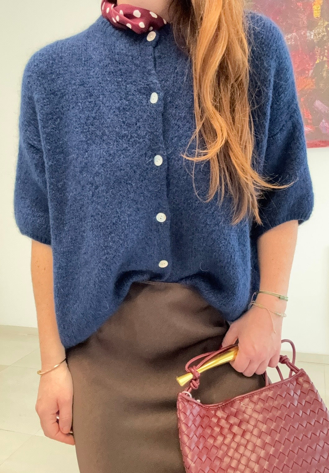 Strickcardigan - Navy
