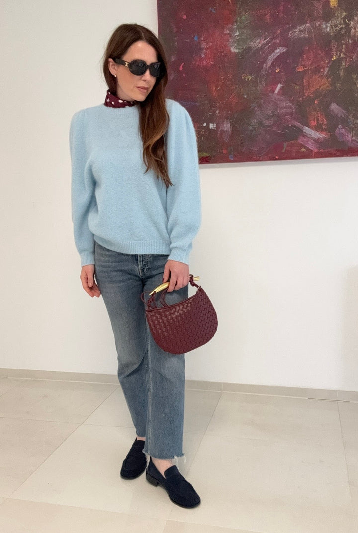 Verspielter Pullover - Hellblau