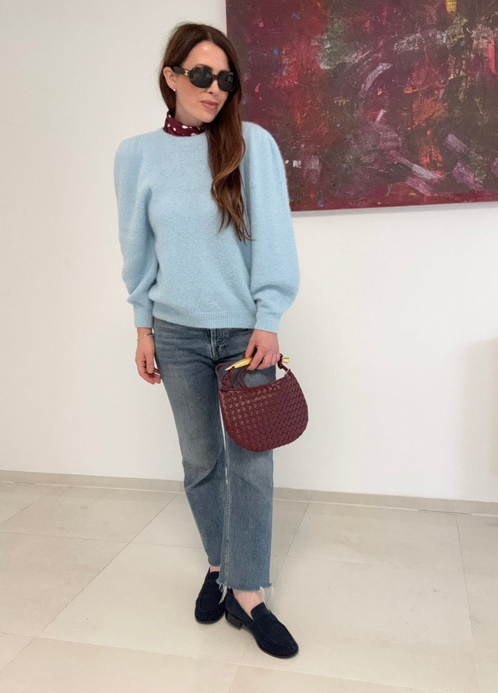Verspielter Pullover - Hellblau