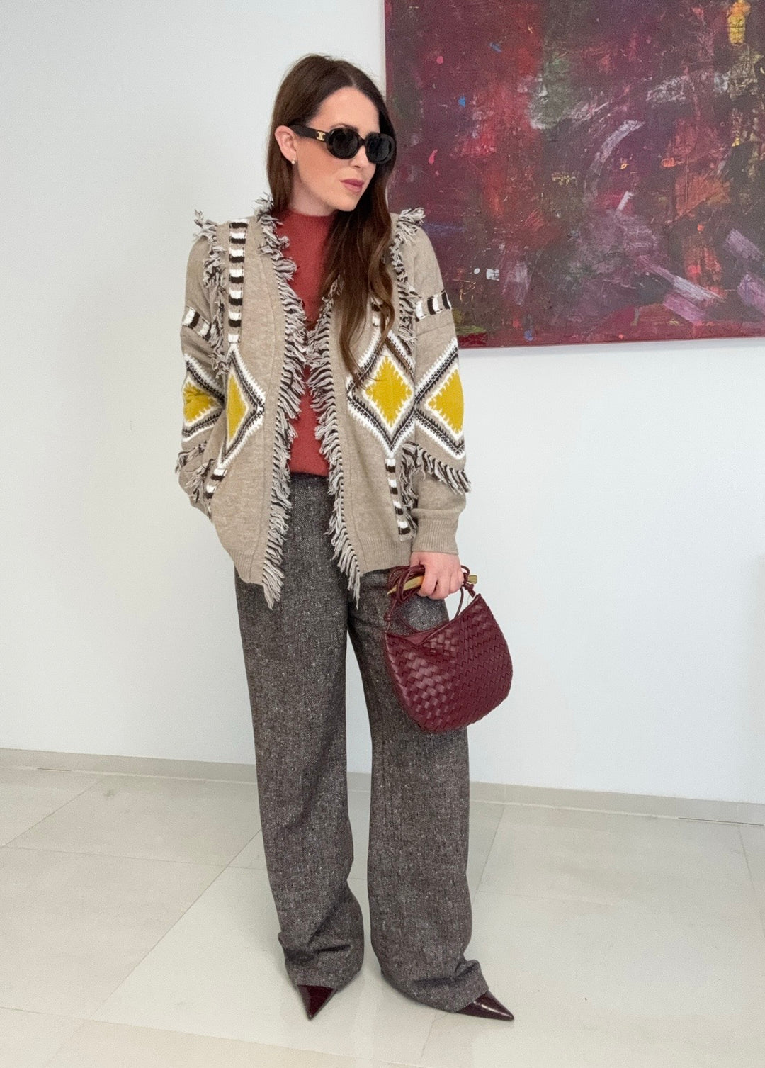 Verspielte Strickjacke