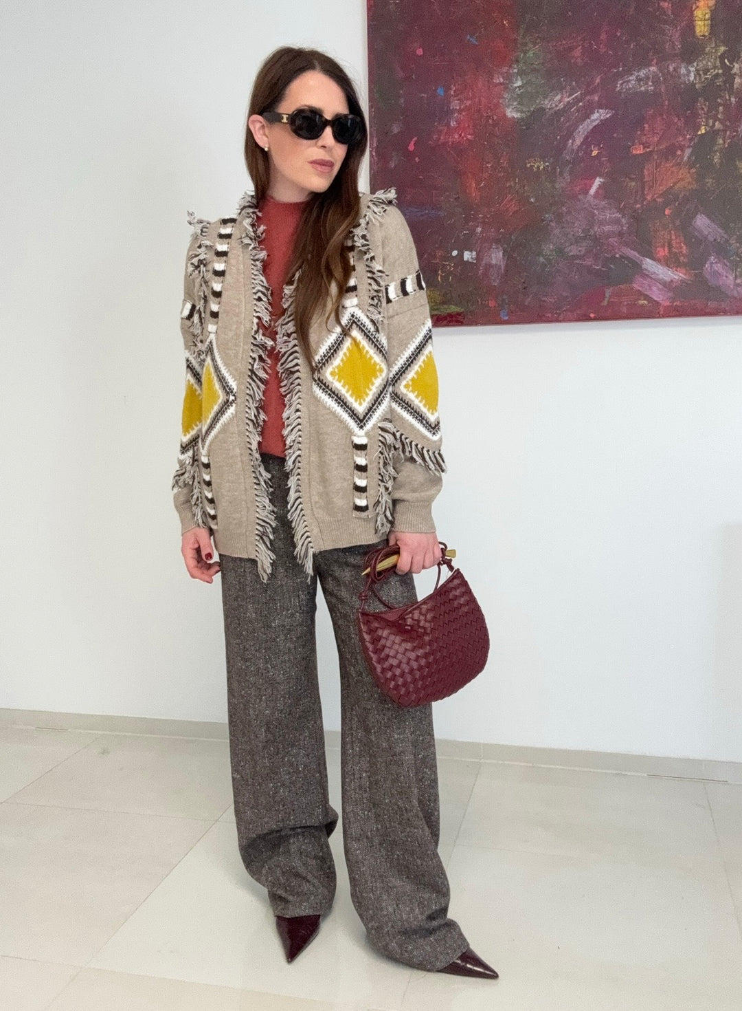 Verspielte Strickjacke