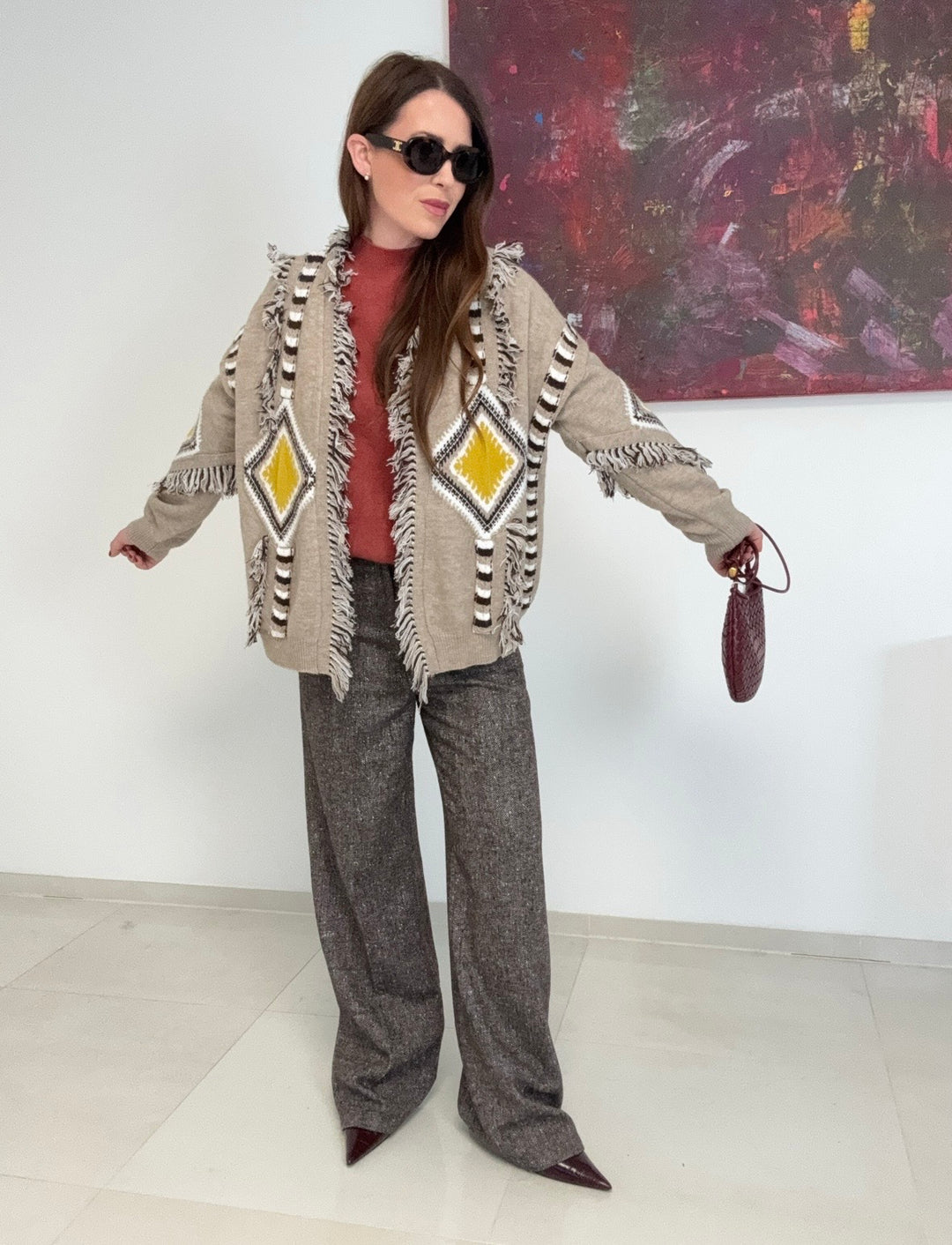 Verspielte Strickjacke