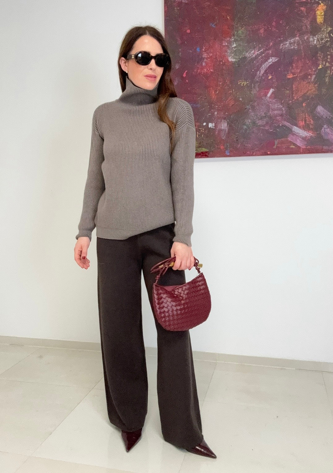 Rollkragenpullover - Taupe