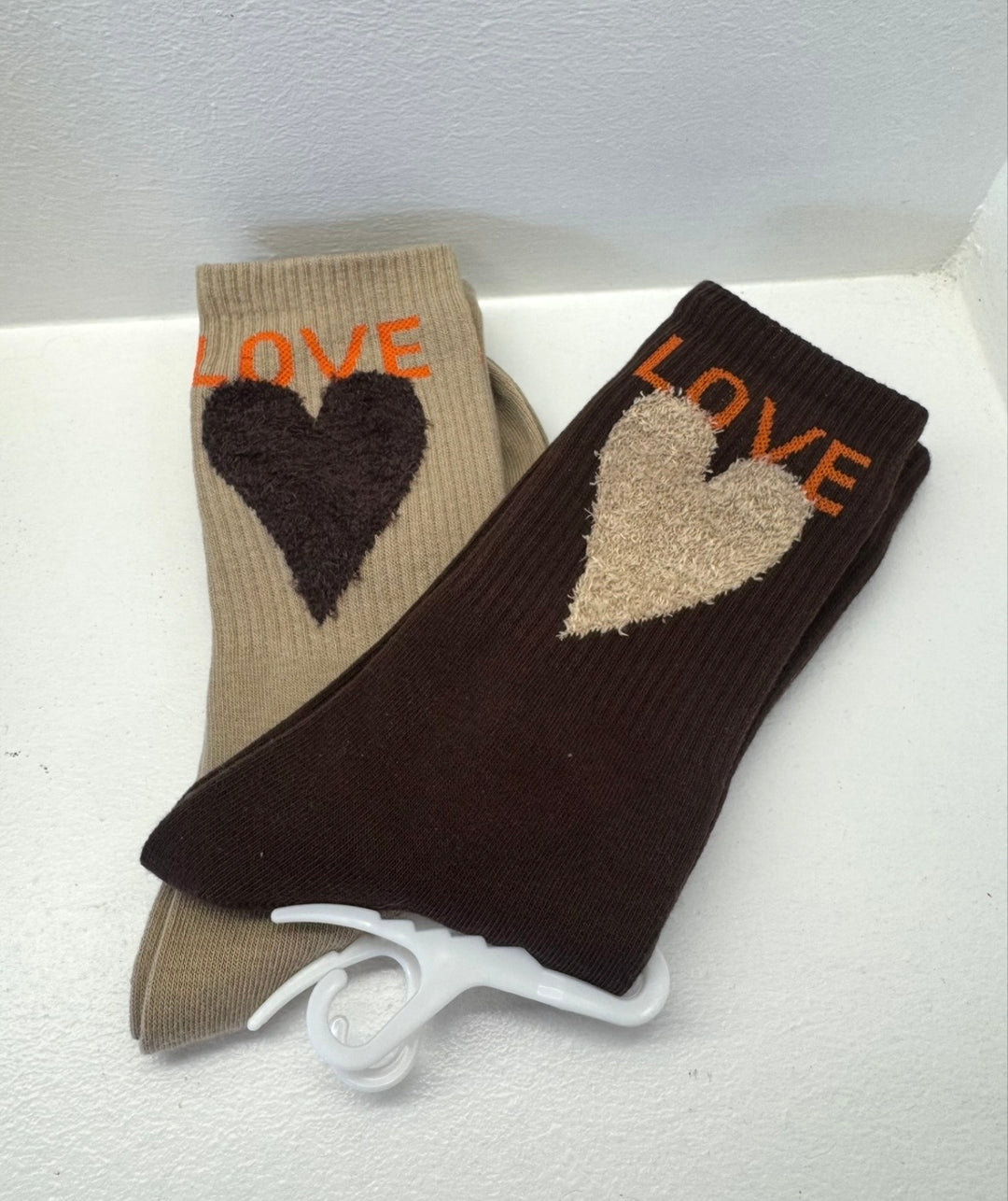 Socken mit Herz - verschiedene Farben