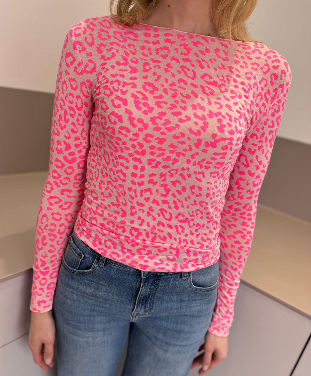 Dünnes Shirt mit Kaschmir - Neon