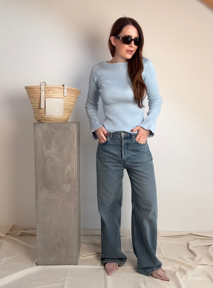 Basic-Shirt - Hellblau