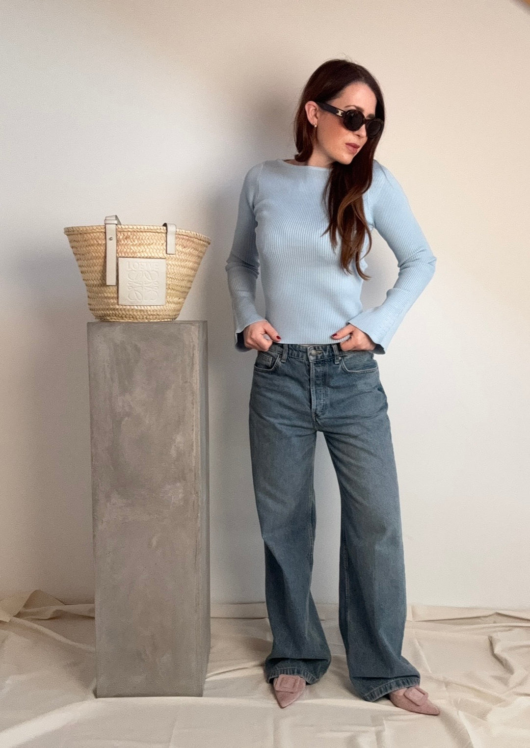 Basic-Shirt - Hellblau