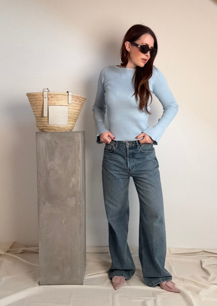 Basic-Shirt - Hellblau