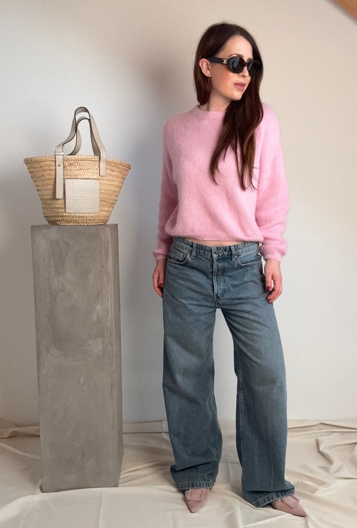 Mohair-Pullover - Rosa