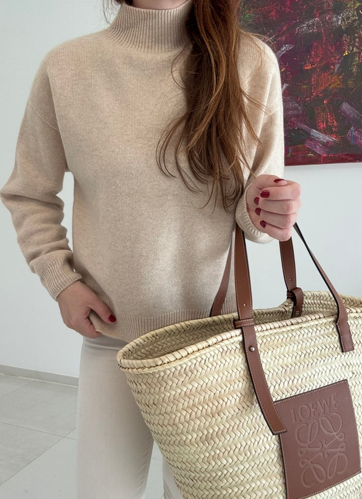 Pullover 100% Wolle - Beige