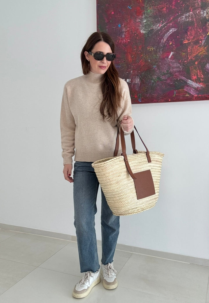 Pullover 100% Wolle - Beige