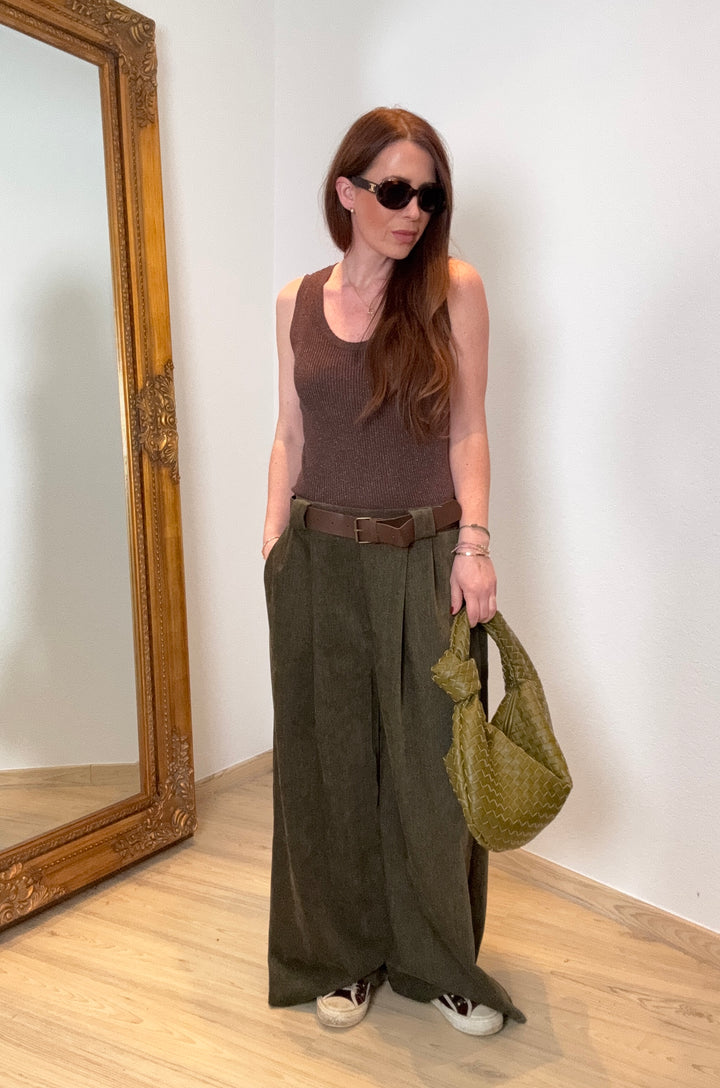 Stoffhose - Khaki