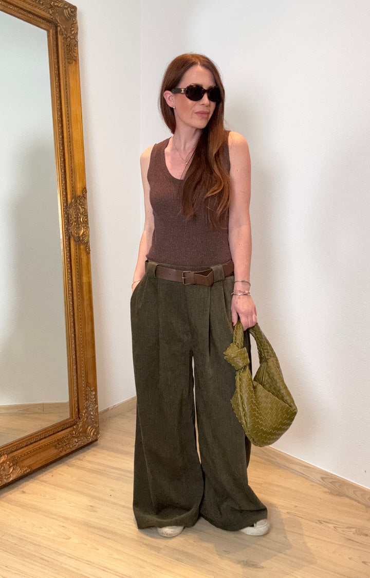 Stoffhose - Khaki