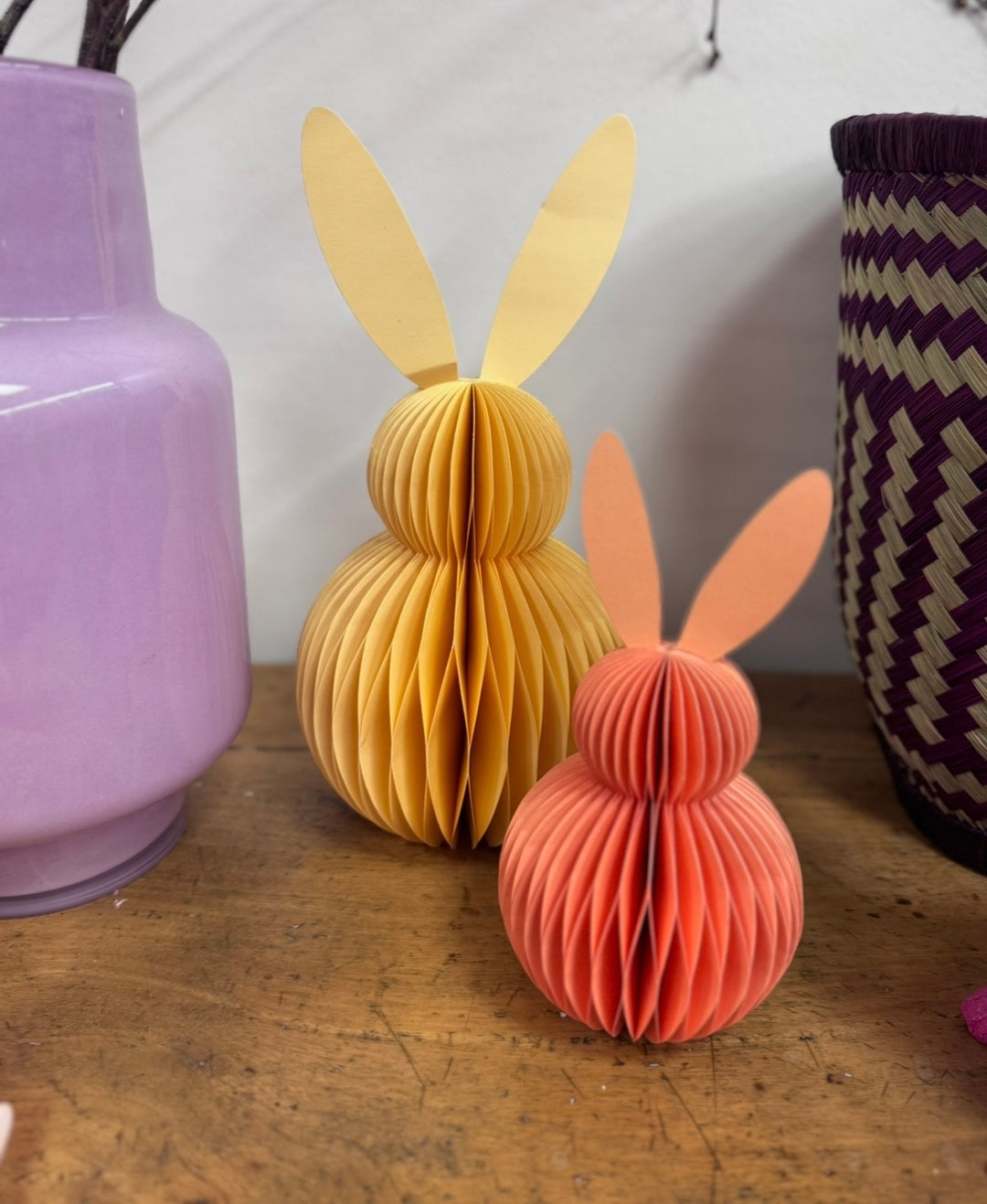 Hase aus Papier - Gelb