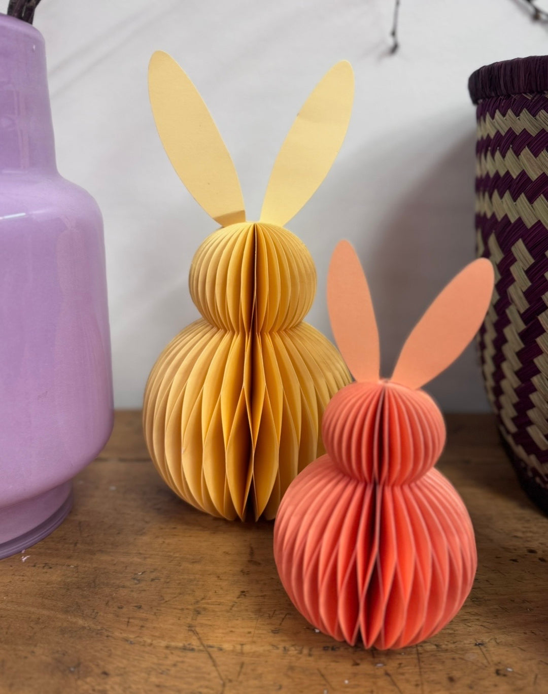 Hase aus Papier - Gelb