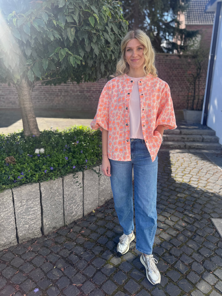 Jacke mit Print - Orange