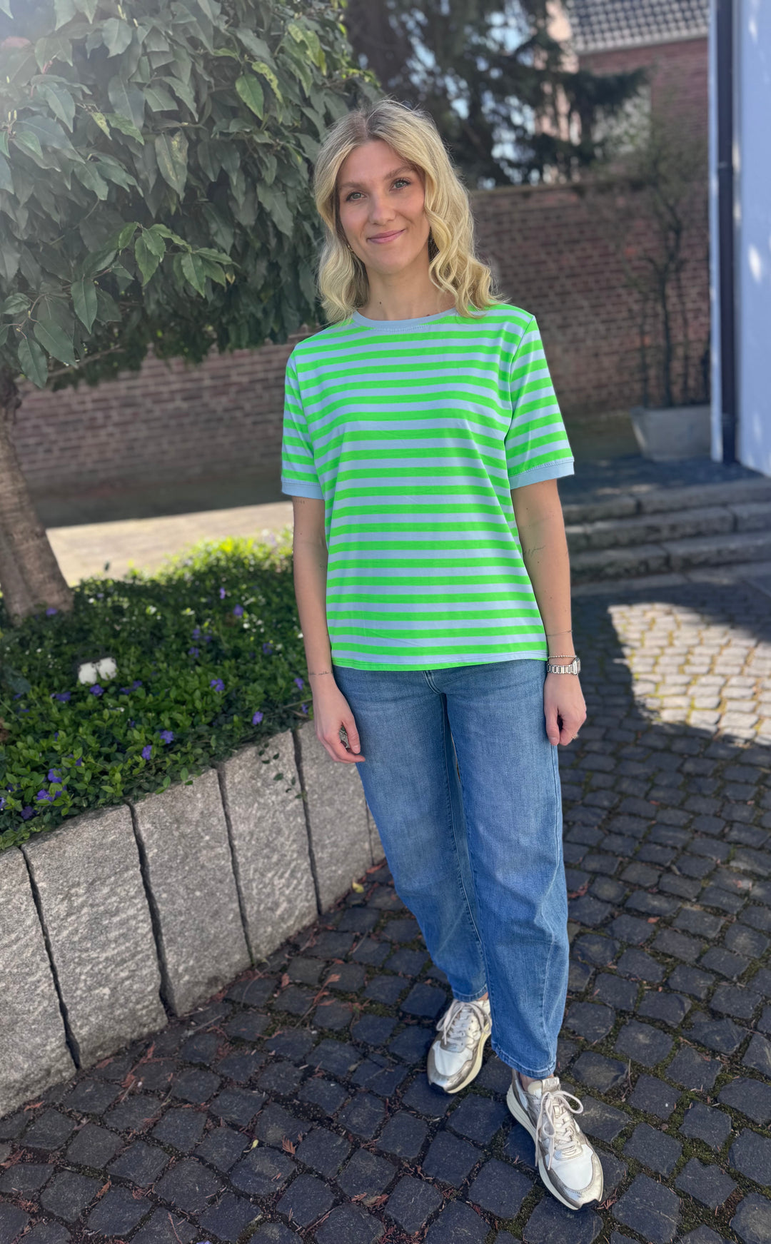 T-Shirt gestreift - Blau