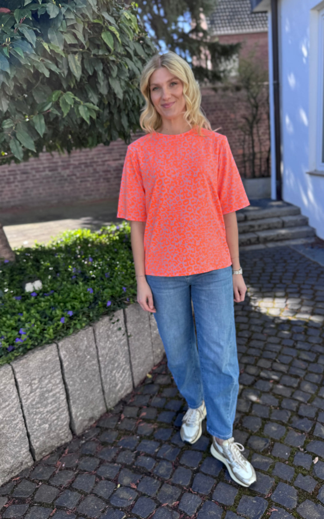 Shirt mit Print - Orange